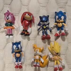Sonic the Hedgehog Action Figure Set - Blue, Red, Yellow